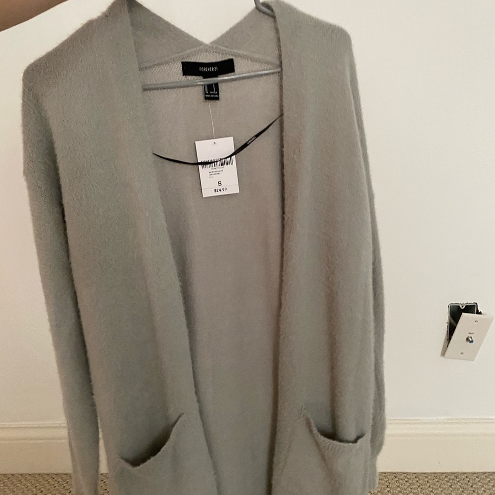 Heather gray cardigan